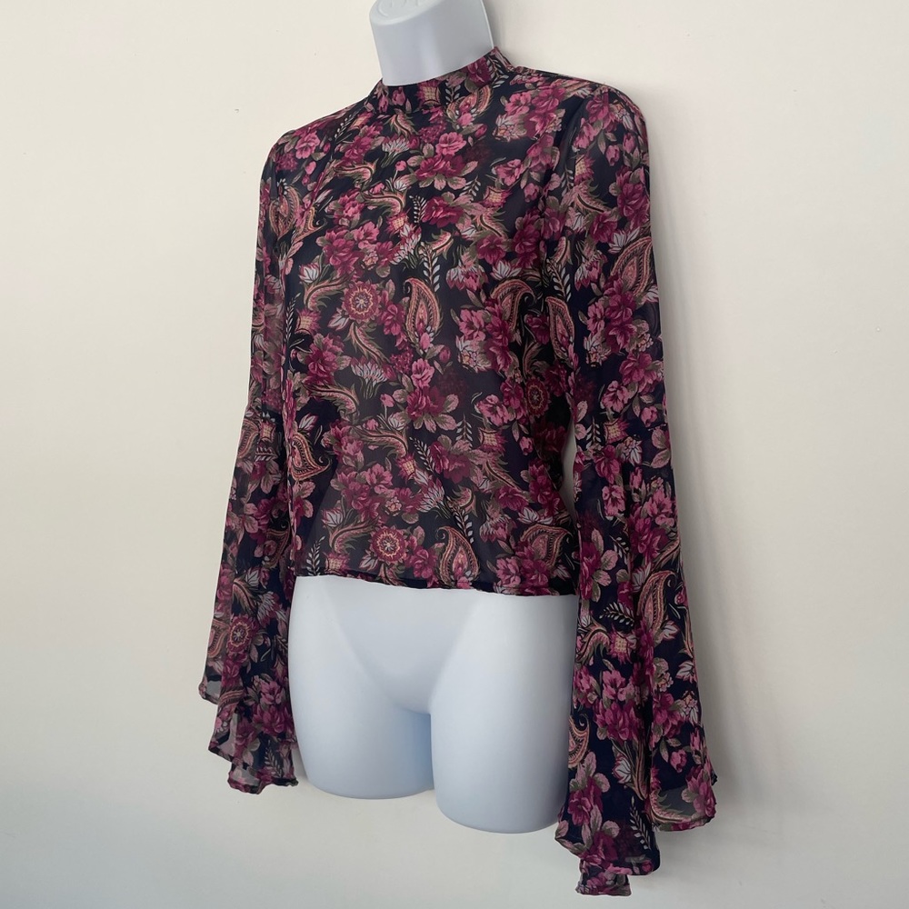 Purple Floral blouse